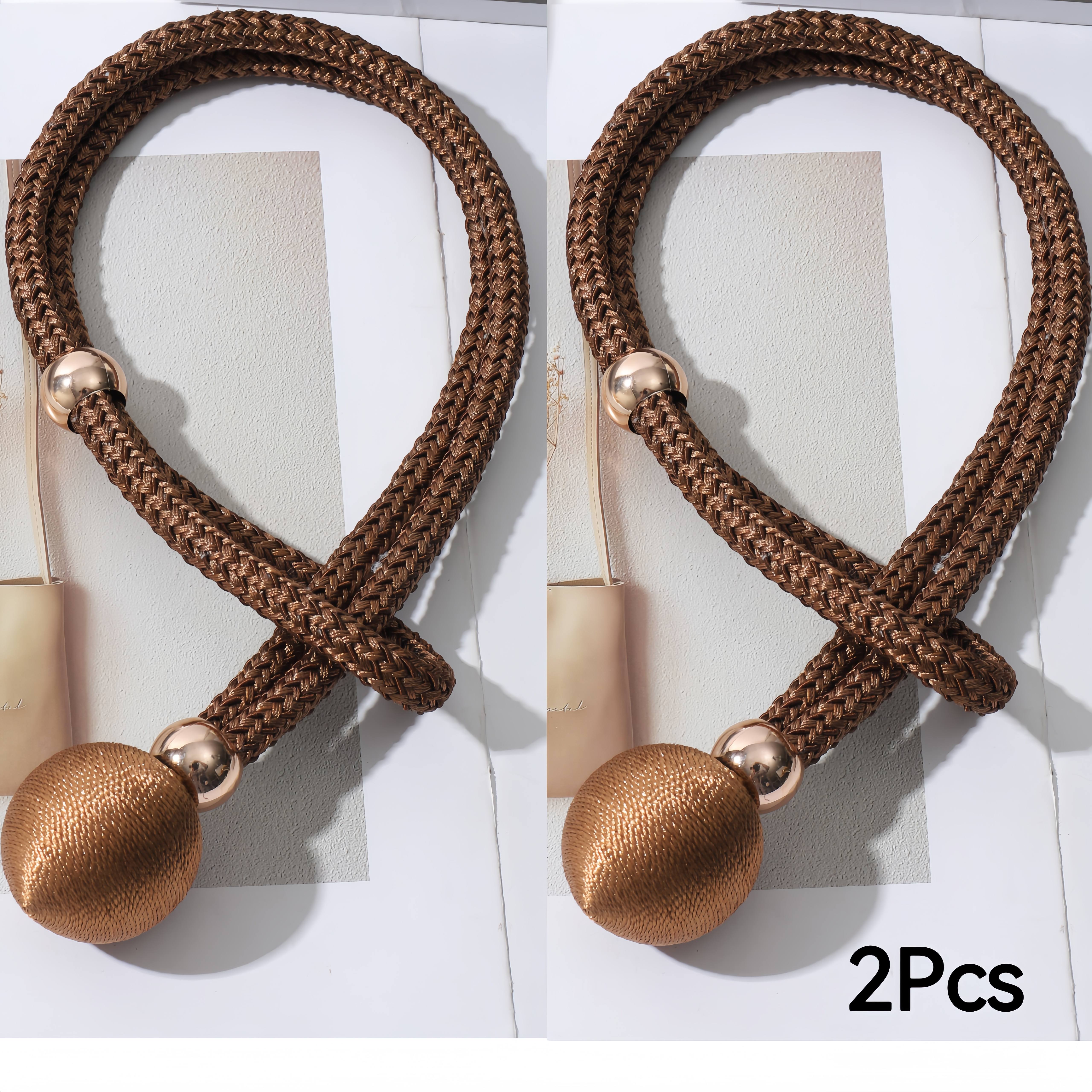 French Style Polyester Curtain Tiebacks, Adjustable, Easy to Install, for Bedrooms and Living Rooms