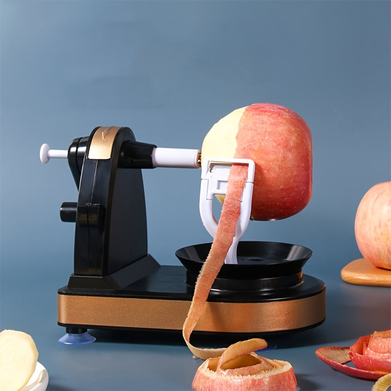 Avtomatik aylanish bilan zanglamas po'latdan yasalgan qo'lda meva tozalagich - Bardoshli ABS konstruktsiya, olma, uzum, kartoshka uchun tez o'rnatish - Batareyaga ehtiyoj yo'q