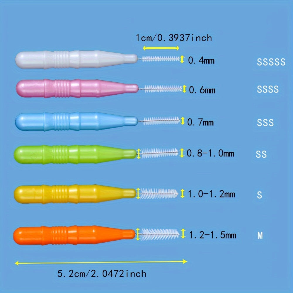 12-to'plam tish oral interdental cho'tkalar PE material aralash ranglar gum parvarishi