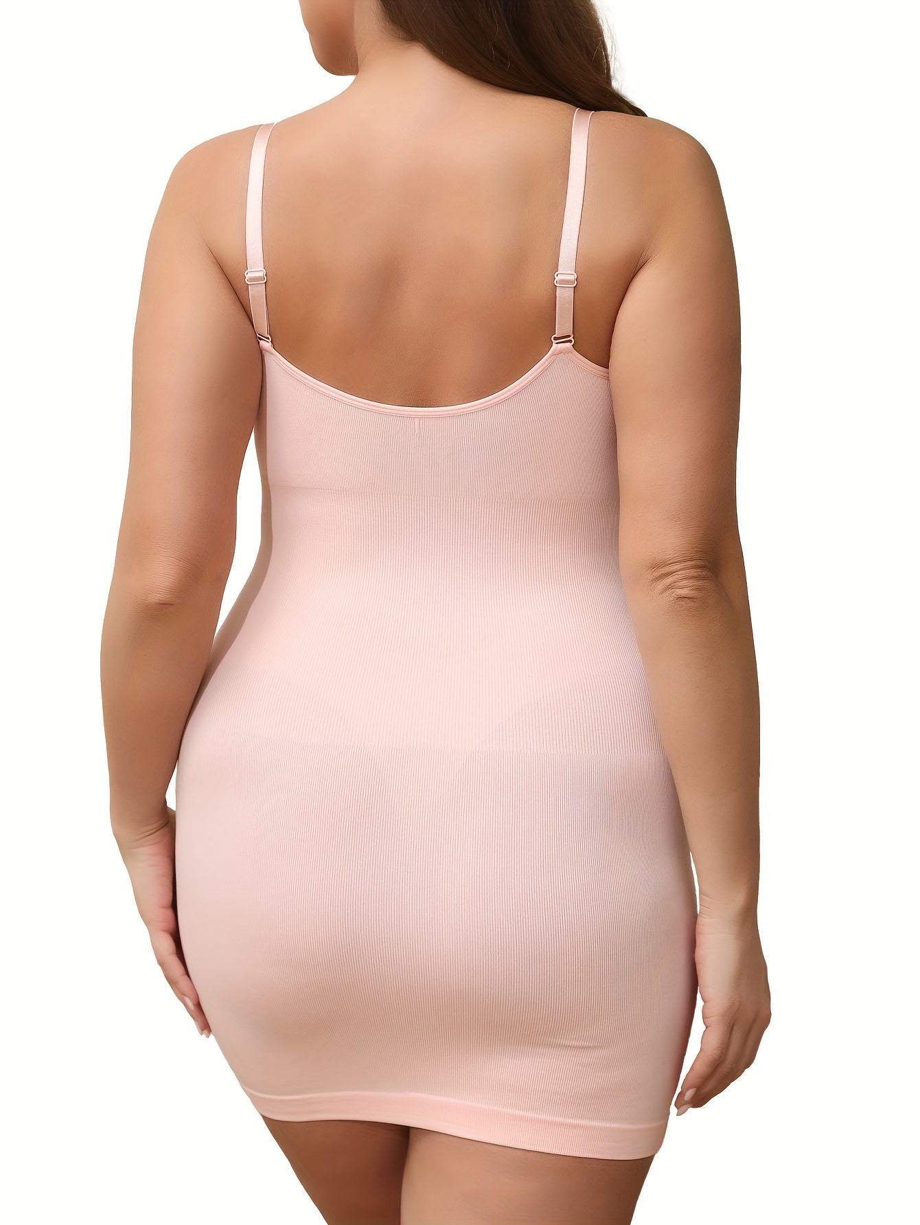 Plus Size Shapewear Dress Bodysuit for Women Polyamide Elastane Seamless Support