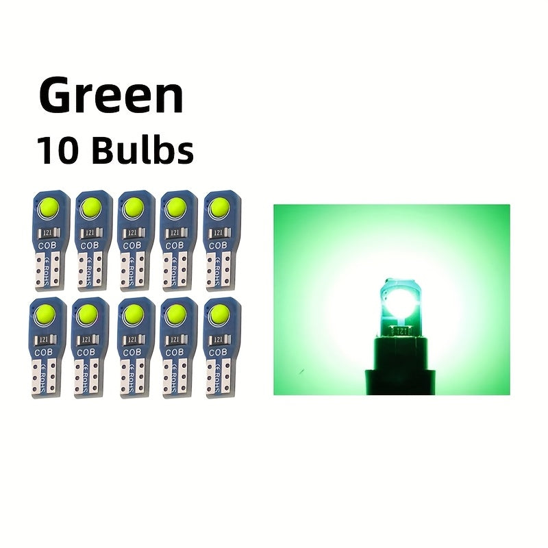 10 Pieces T5 LED Car Dashboard Lights 12V DC Instrument Panel Indicator