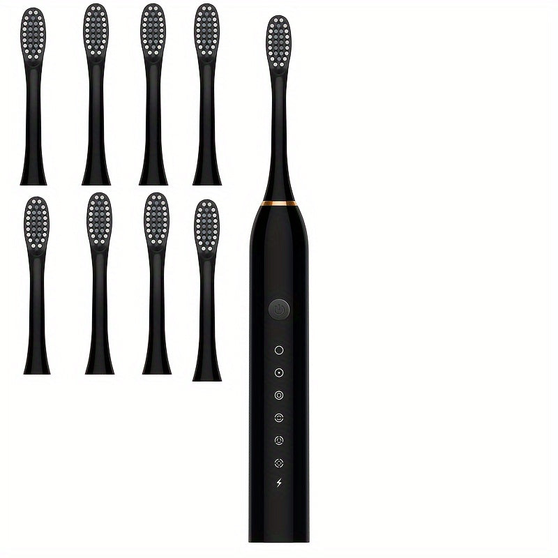 Набор электрических зубных щеток Sonic для взрослых с 8 запасными насадками и 6 режимами