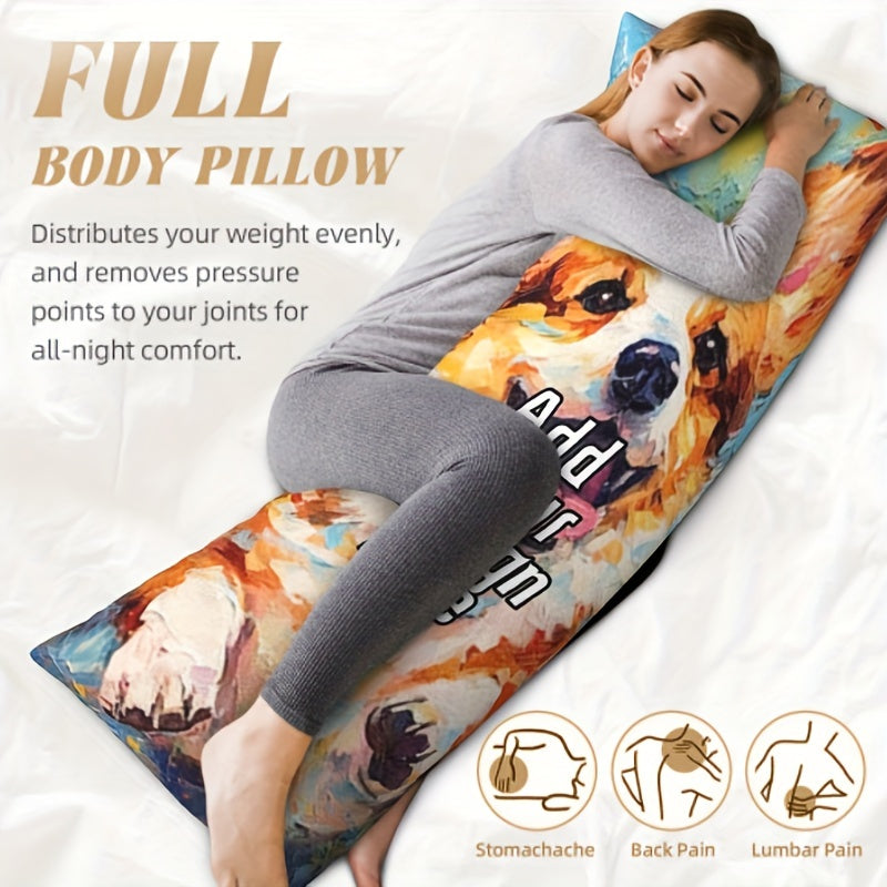 Personalized Photo Body Pillowcase Long Plush Fabric Double-Sided Printed Gift for Adults