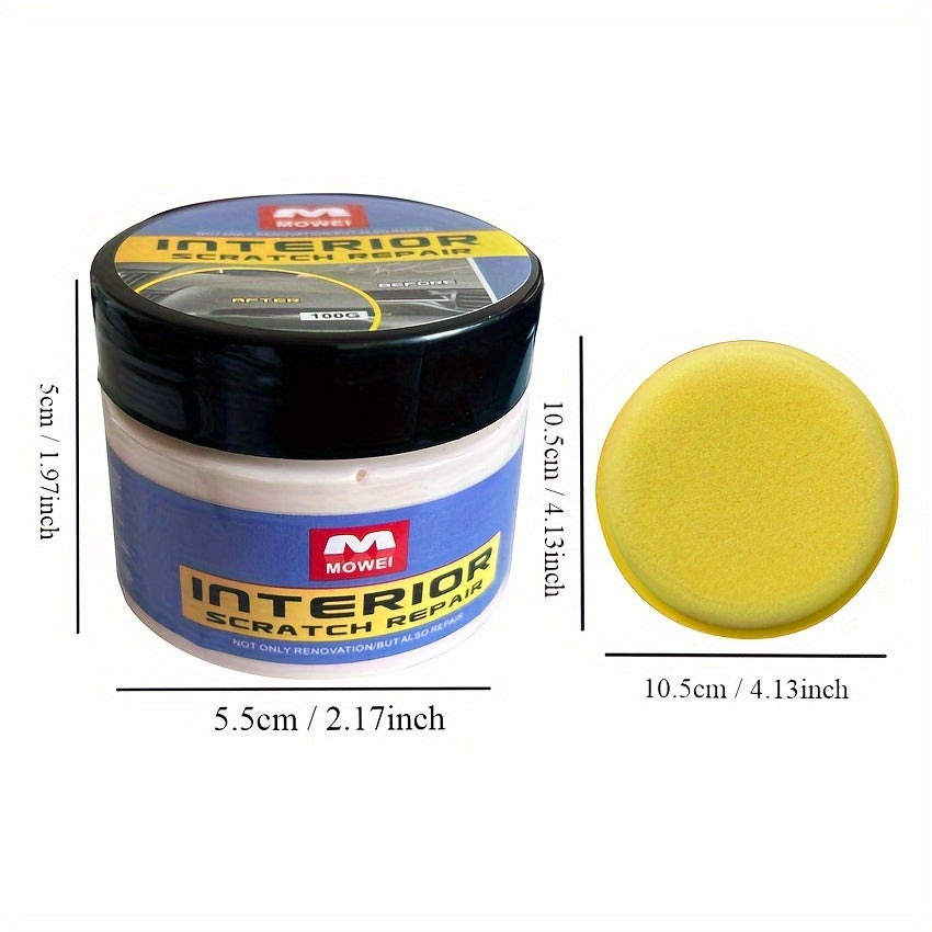 Очиститель пластиковых панелей внутри автомобиля - 100 г, глина, восстанавливает блеск