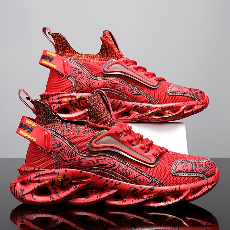 Men's Casual Sports Sneakers Rubber Sole Fabric Upper Low Top All-Season