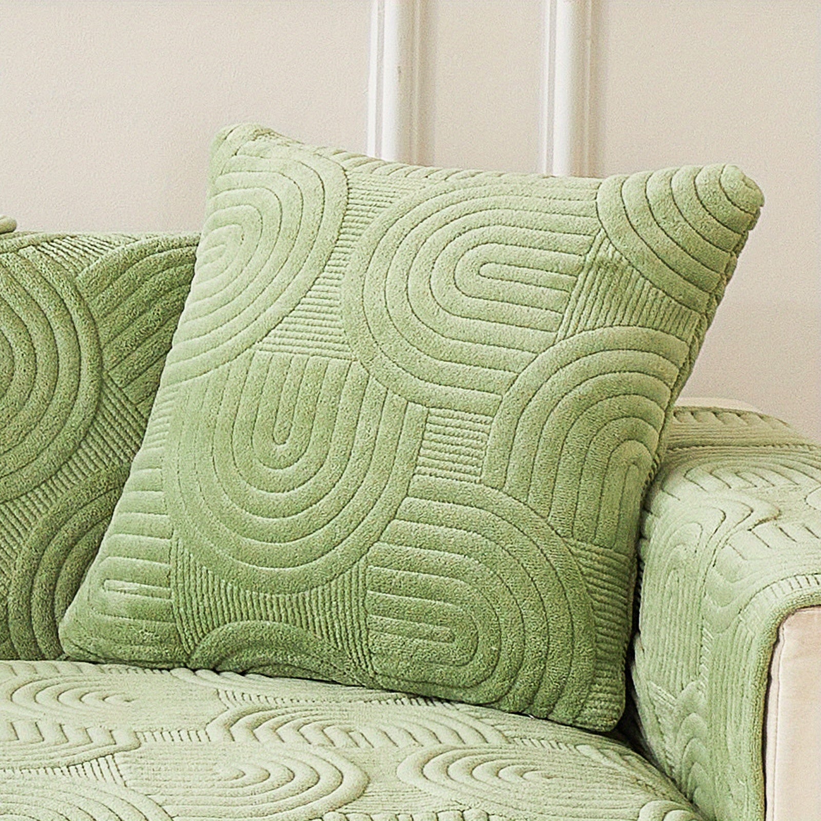 Чехол на мебель из молочного бархата с шерпой, противоскользящий, для защиты мебели, подходит для домашних животных