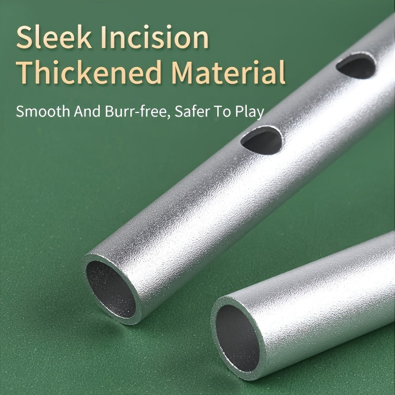 Yangi boshlovchilar uchun qulay C/D kalitidagi irlandcha qalay nay, alyuminiy qotishmasidan tayyorlangan, oltin qoplamali, to'g'ri vertikal shamli asbob.