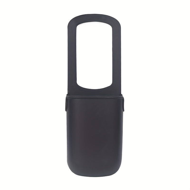 Soporte para taza y portabotellas de agua para cochecito portátil, bolsa de almacenamiento de silicona con función de colgado