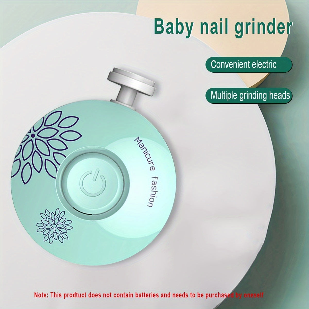 Kids and Teens Nail Care Kit Portable Electric Manicure Set Green