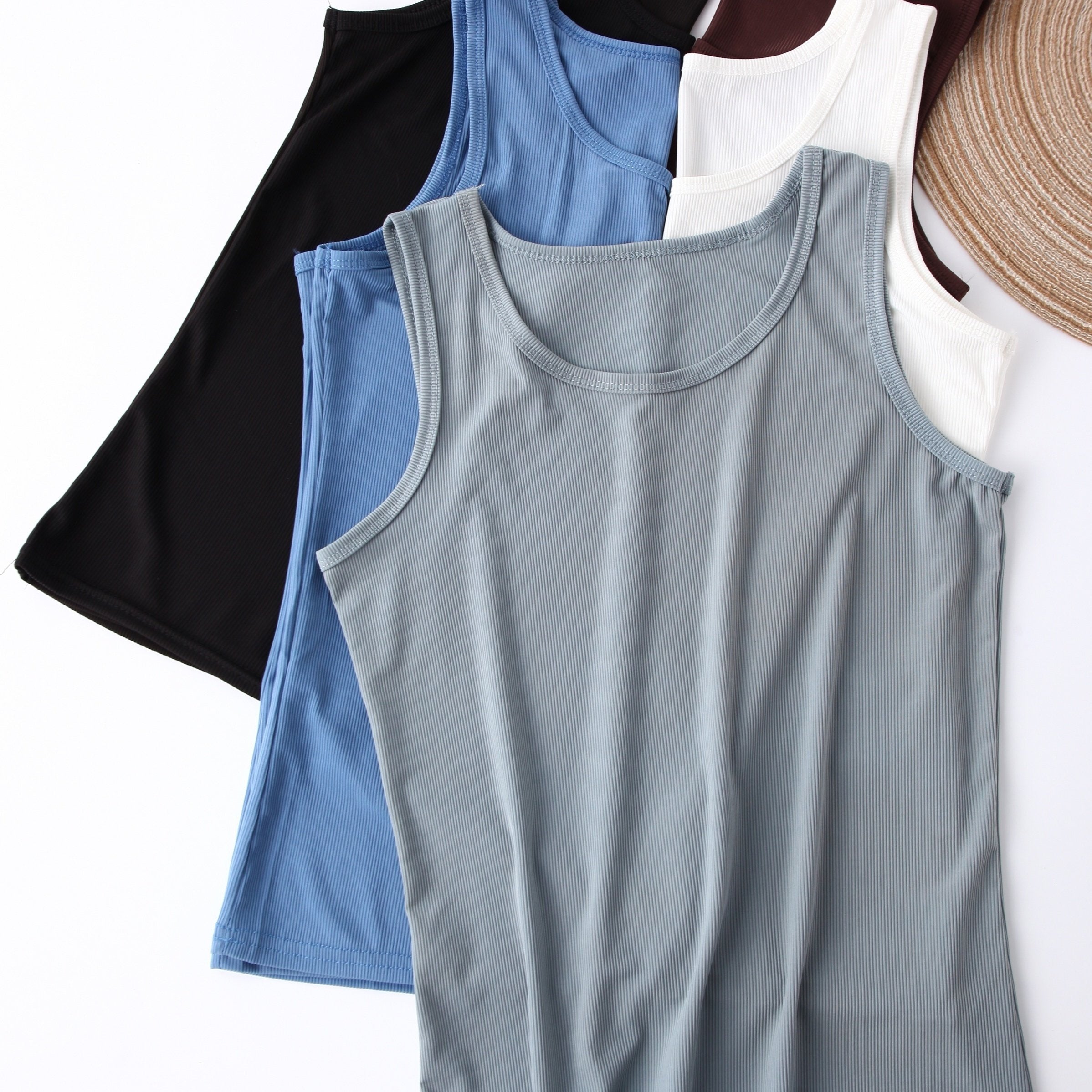 Women's Plus Size Lounge Tank Top Solid Round Neck Sleepwear