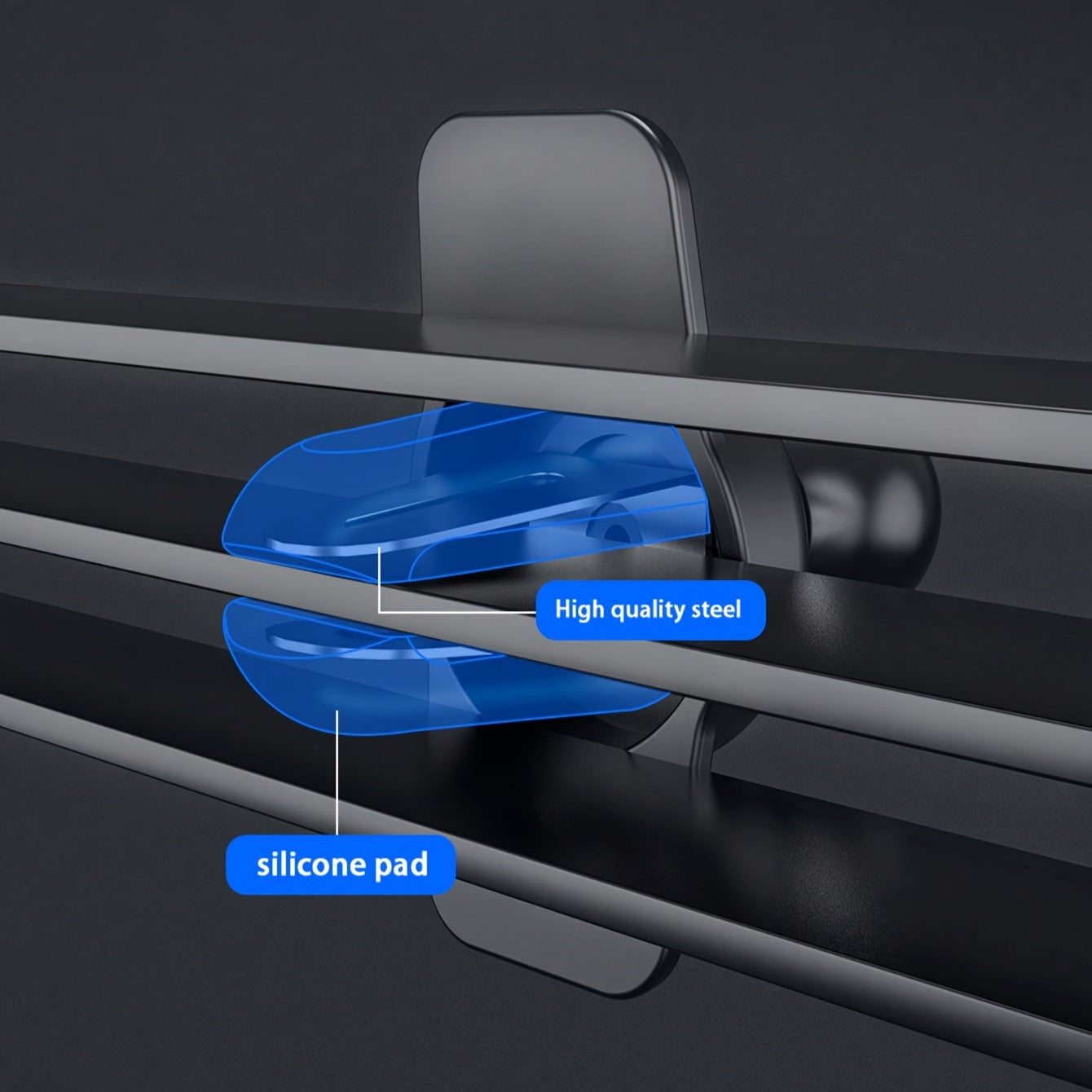 Car Air Outlet Phone Holder Black Car Center Console Clip Car Mount