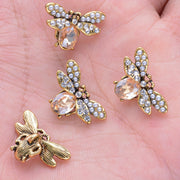 Set of 4 DIY Jewelry Bee Buttons for Clothing Accessories Small Fragrance Wind Coat Buttons