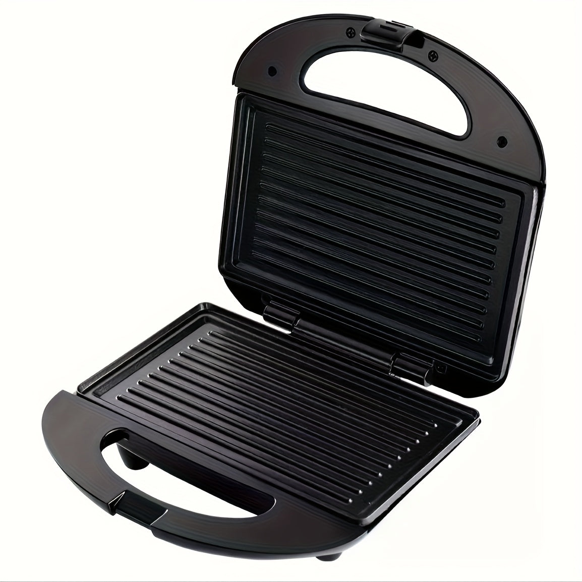 Uyda tuxum pishirish uchun yopishmaydigan panlar, LED ko'rsatkichlar va sovuq tutqichlar bilan 1 ta sendvich tayyorlagich, toster va panini press.