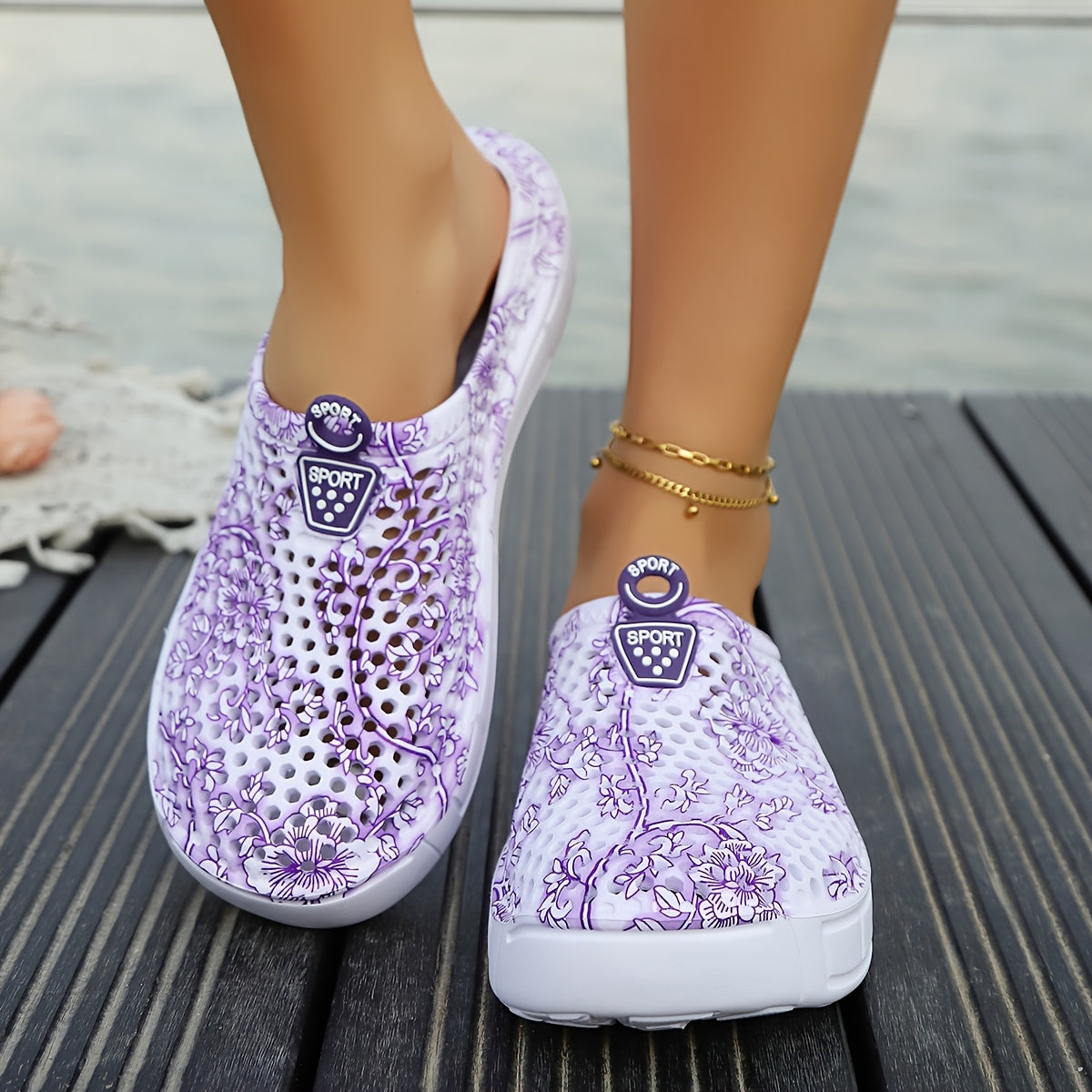 Women's Camouflage Pattern EVA Clogs Lightweight Breathable Non-Slip Summer Shoes