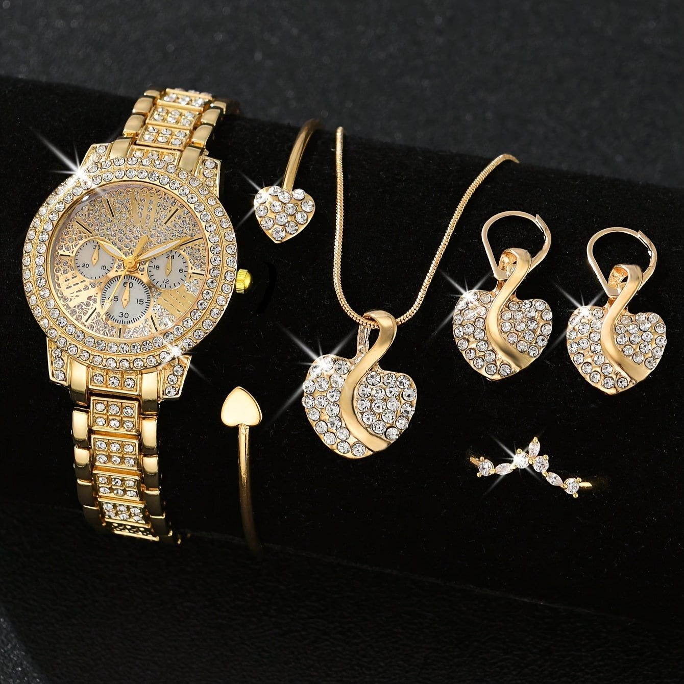 Set of 6 Minimalist Women's Wristwatches in Silver and Gold Tones