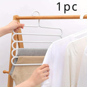 Adjustable Multi-Layer Pants Hanger for Trousers Jeans and Scarves Plastic Closet Organizer