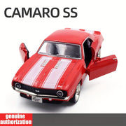 Kids Toy Car 1:36 Scale Alloy Pull-Back Double Door Red Black