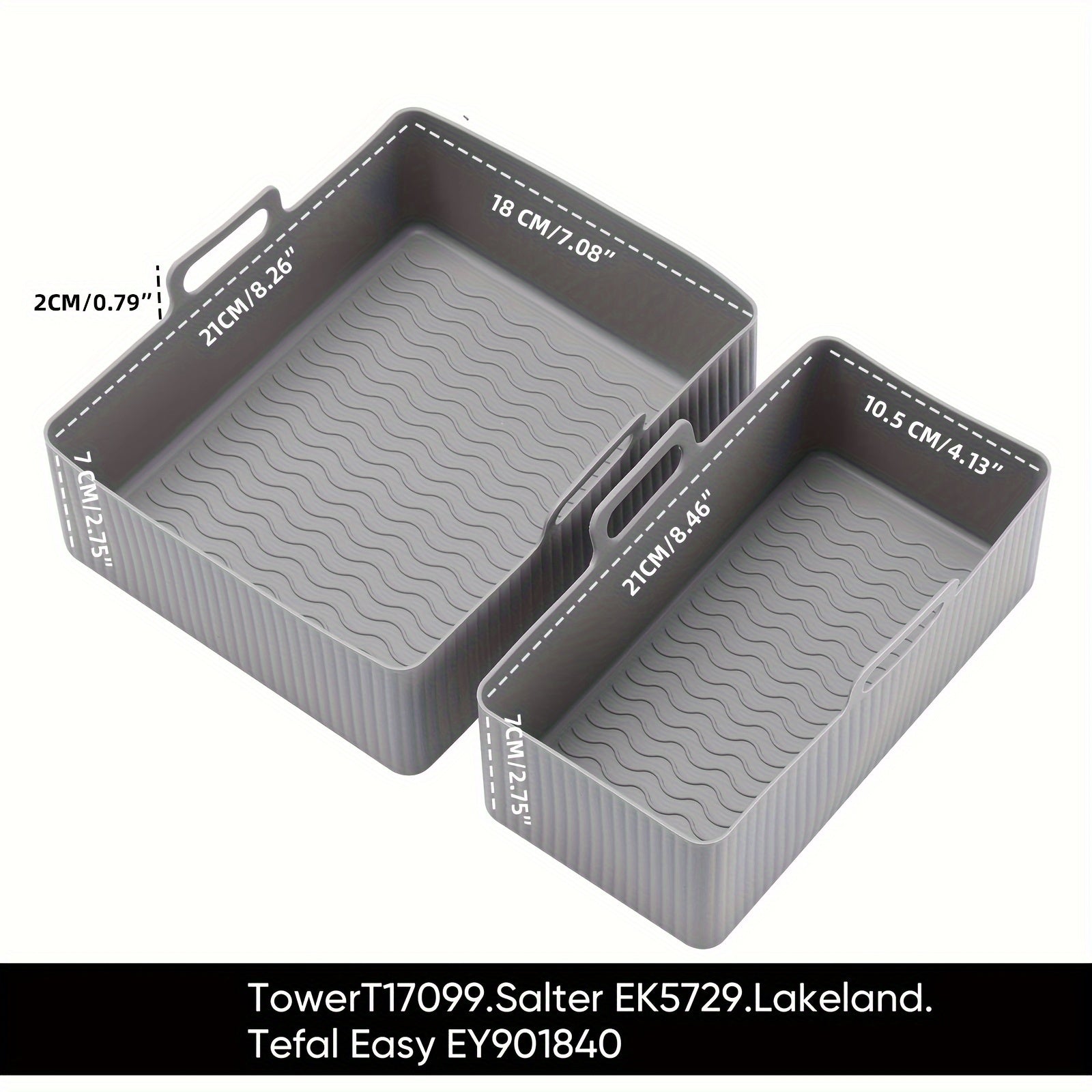 Rejillas de horno para freidora de aire grandes y pequeñas con molde de cesta de silicona, tapete para pizza y repuesto