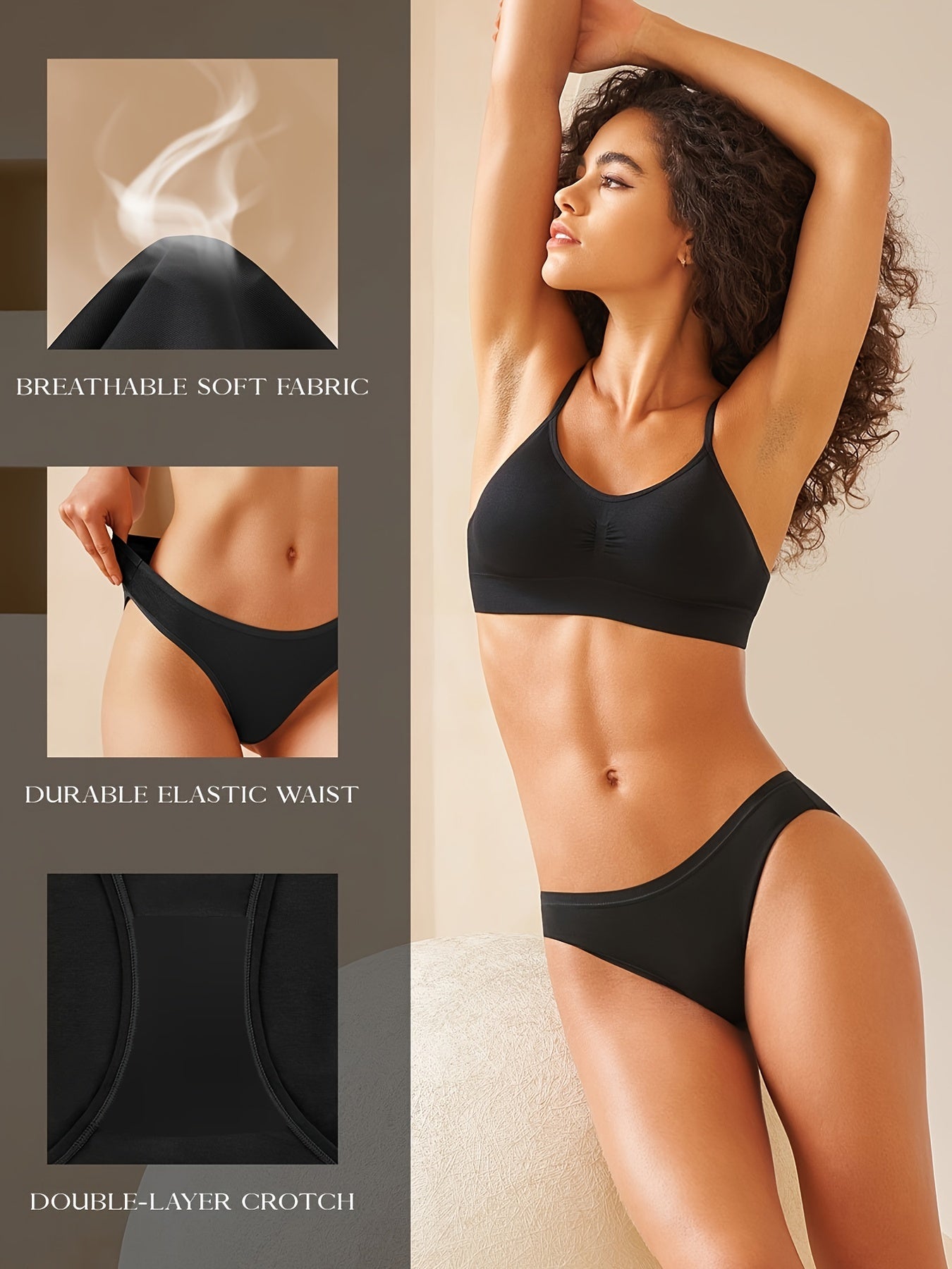 Women's Low Waist Cotton Briefs Pack of 7 Soft Stretchy Underwear for Women