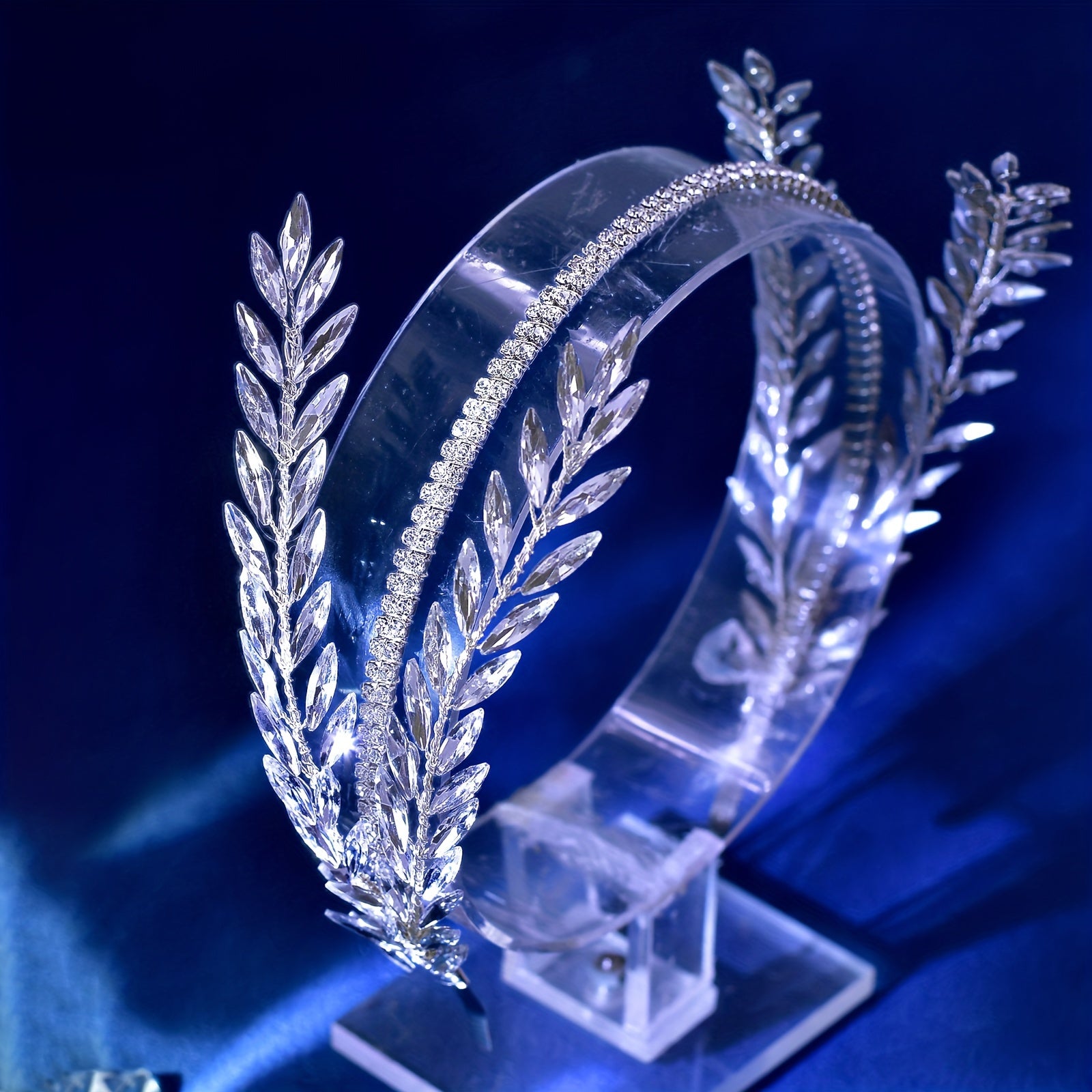 Elegant Water Drill Accented Headband for Women Birthday Party Banquet Accessories