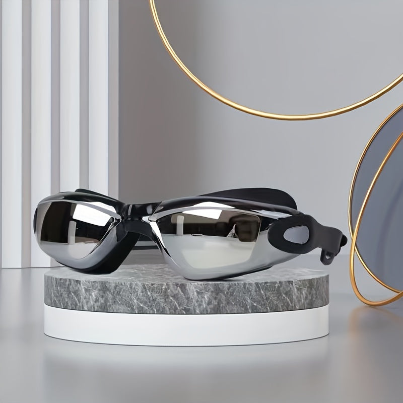 Katta ramkali elektroplitalangan suv o'tkazmaydigan suzish ko'zoynaklari erkaklar va ayollar uchun, yuqori aniqlikda.