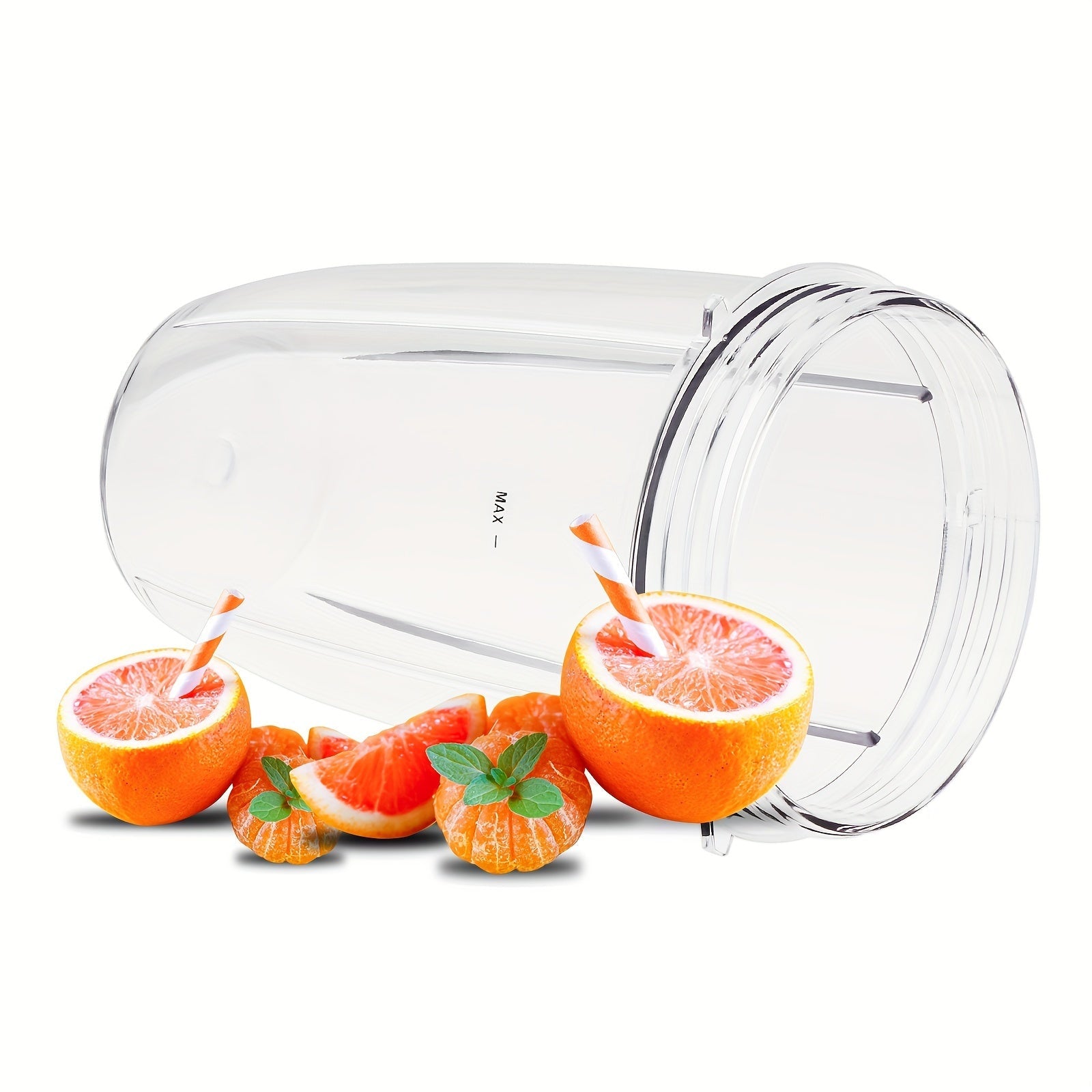 Plastic Replacement Cup with Flip Top Lid for NutriBullet 600W 900W Blenders