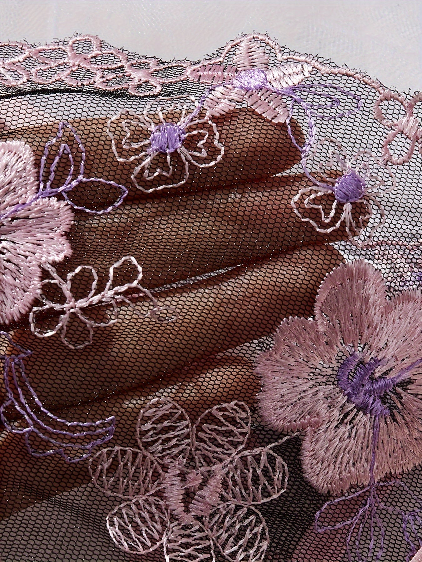 Conjunto de lencería de encaje para mujer con colección de sujetador y braga de algodón suave