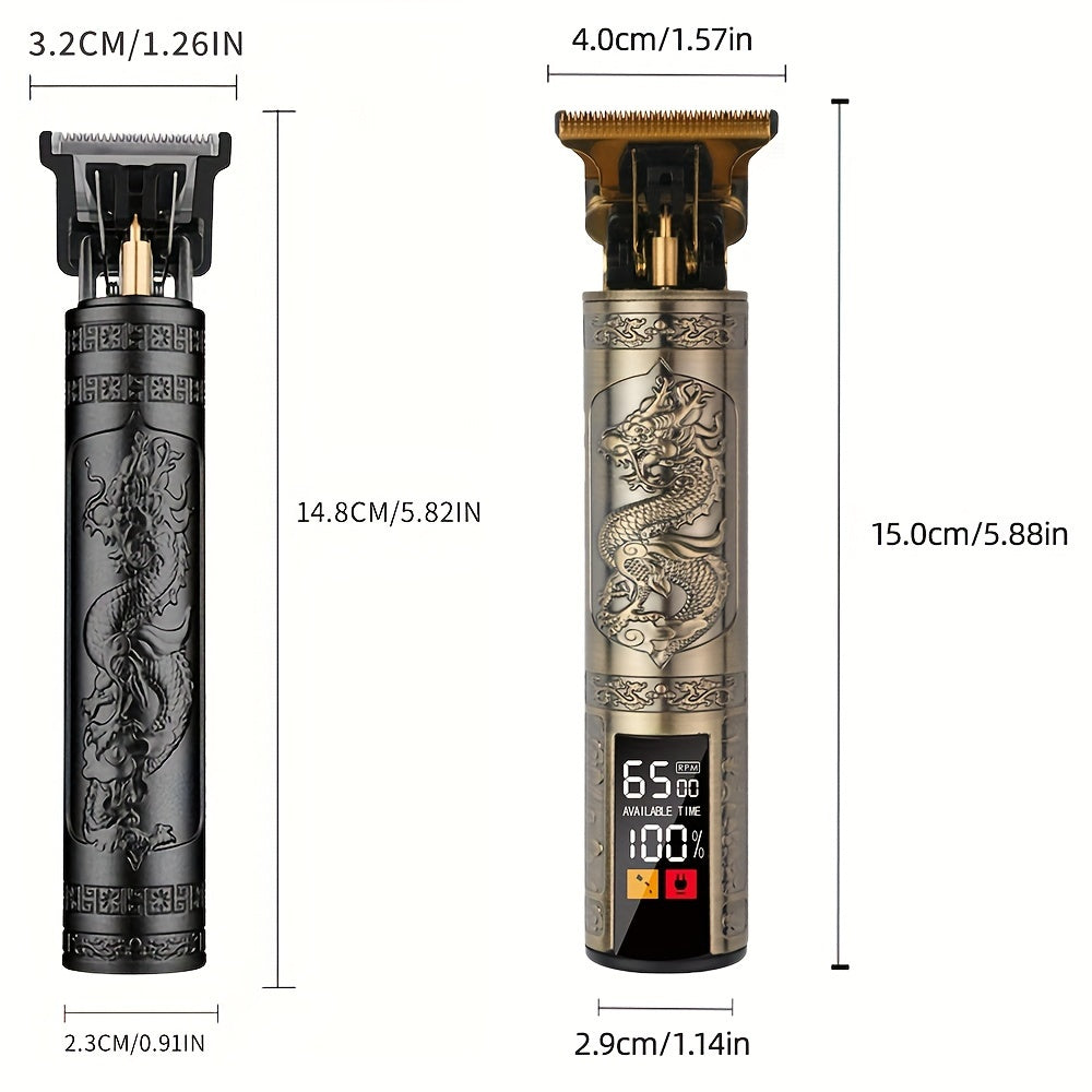 Cordless Hair Clippers and Beard Trimmer for Men with USB Rechargeable T-Blade and Long-Lasting Battery