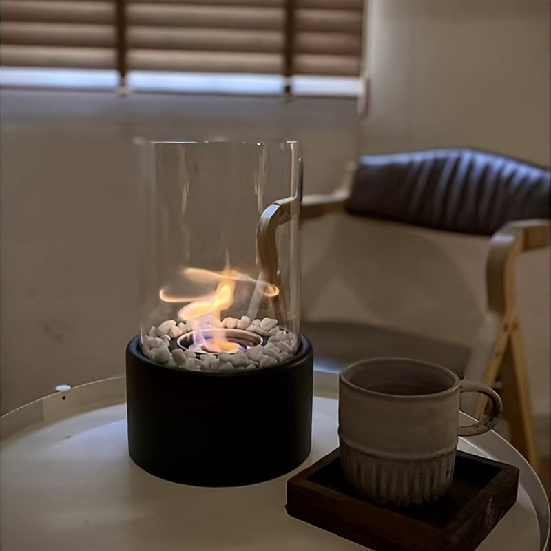 Portable Stainless Steel Metal Tabletop Fireplace Indoor Outdoor Vent-Free Heating Stove