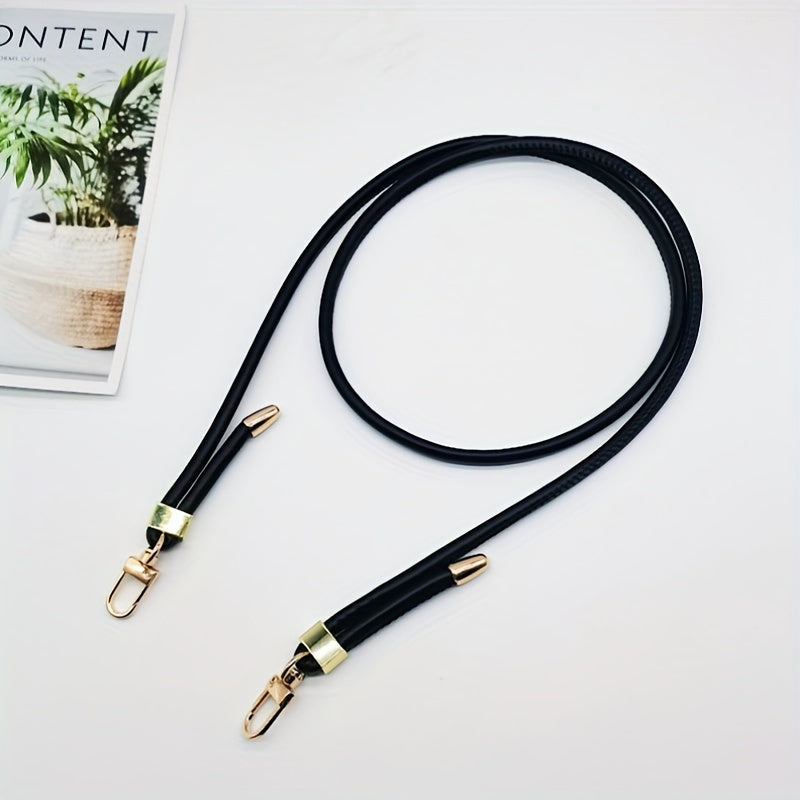 Faux Leather Shoulder Strap Adjustable for Handbags Phone Cases Black