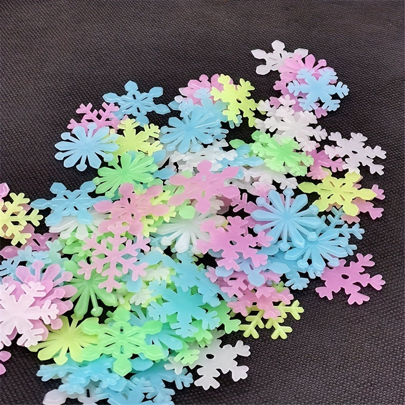 Snowflake Wall Stickers Pack of 50 Christmas Decor Ceiling and Wall Art 3cm