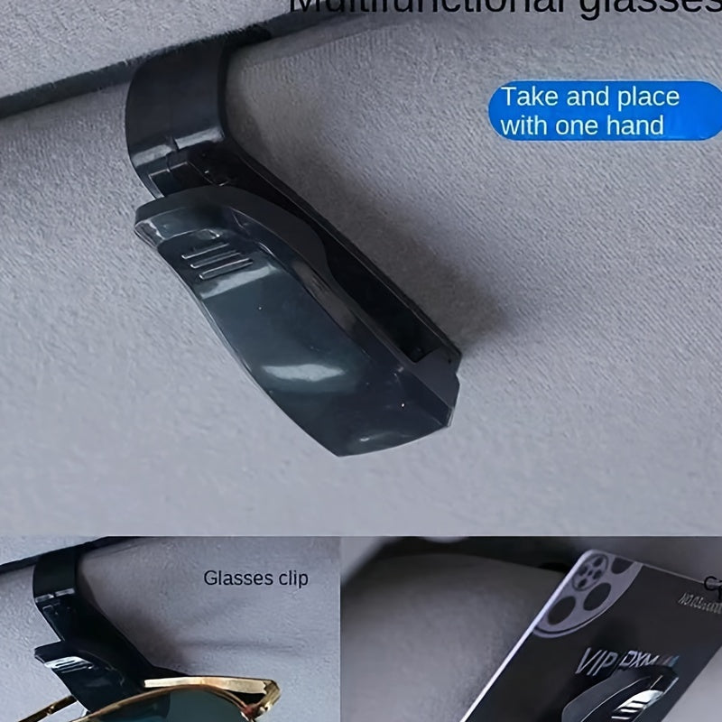 Car Glasses Clip S-Shaped Car Mount Holder Eyeglasses Ticket Card Holder