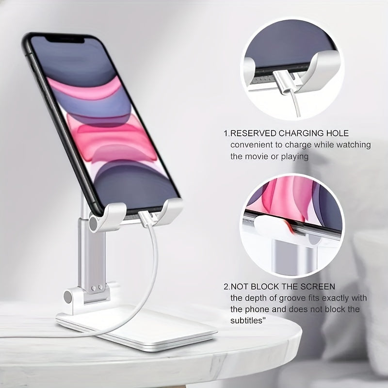 Adjustable Desk Phone and Tablet Stand for iPhone iPad Xiaomi with ABS Material