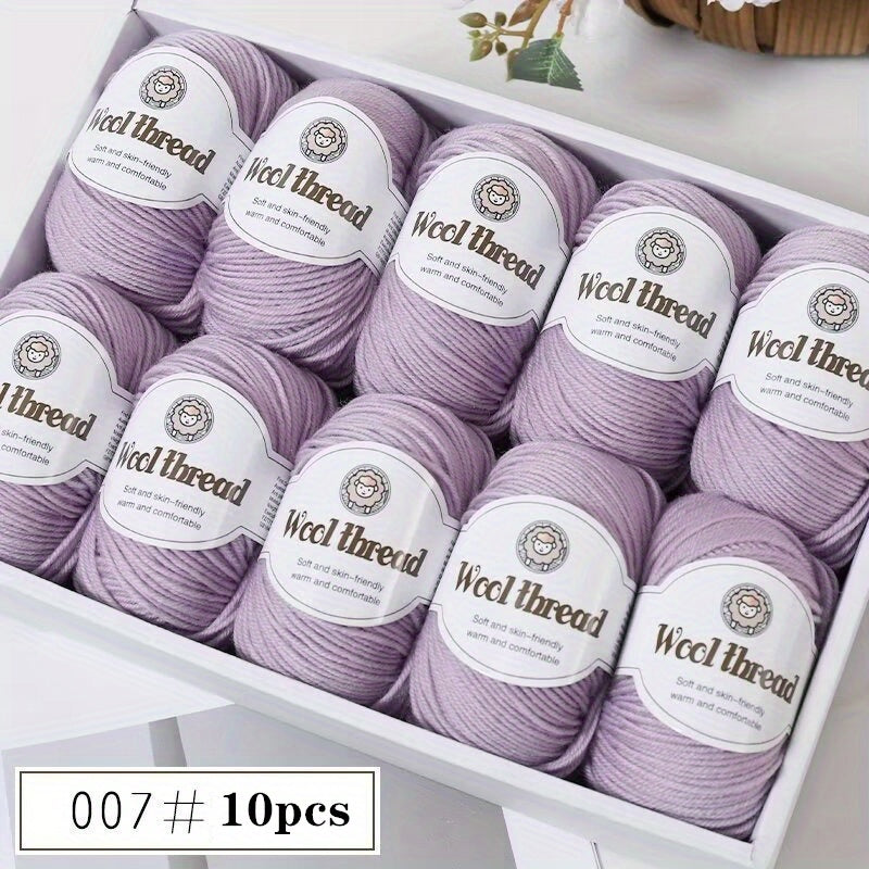 10pcs Australian Wool Yarn 500g Soft Warm Knitting for Sweaters Coats Scarves