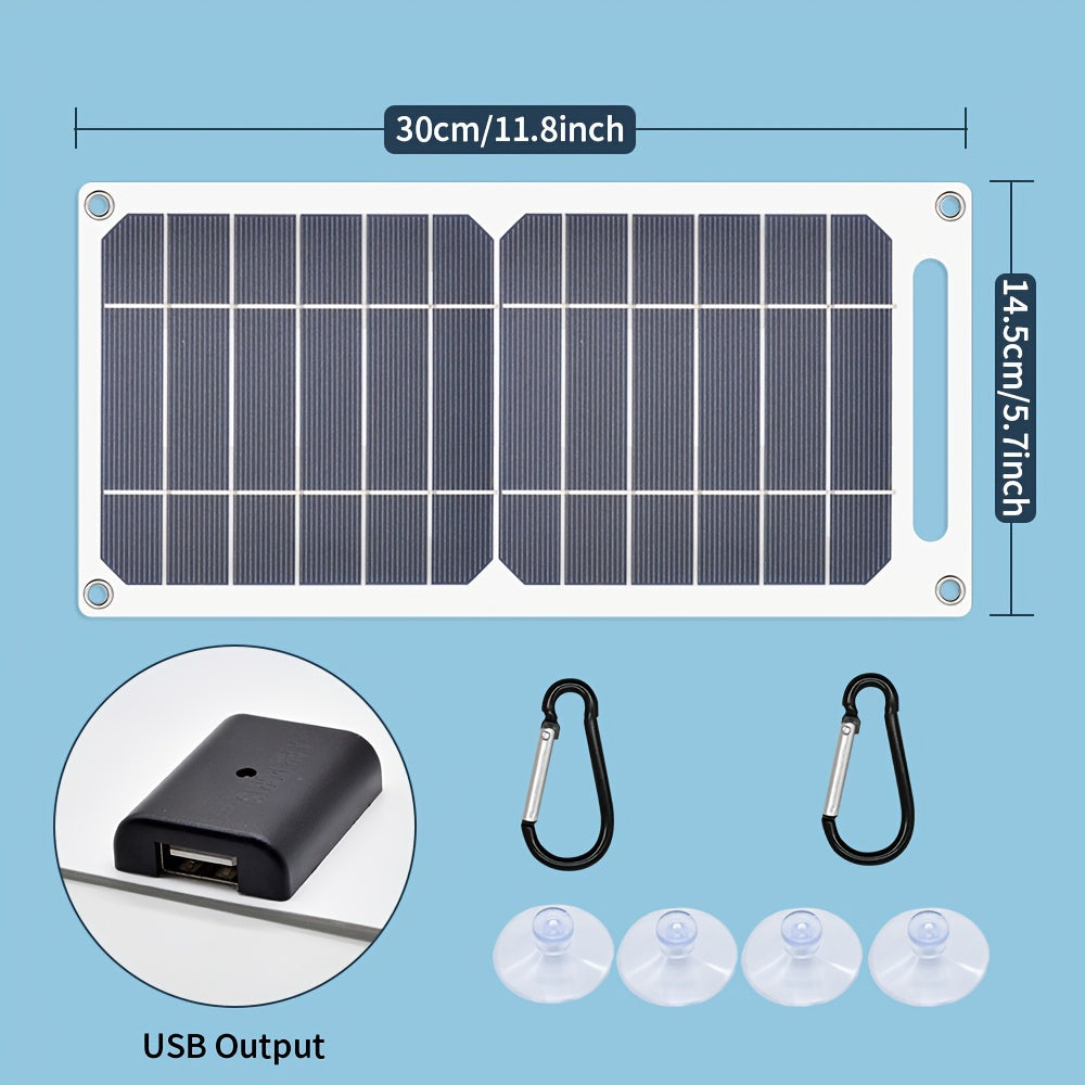 Dual USB Solar Charger for Camping and Home Use