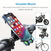 Universal Silicone Bike Phone Holder With 360 Rotation for Bicycle Motorcycle