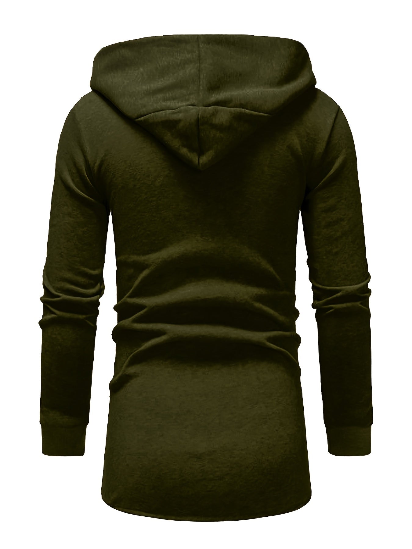 Erkaklar uchun kapüşonli kardigan sviter jeki, 95% polyester va 5% elastan materialidan tayyorlangan, ozgina cho'ziladigan to'qima bilan bir rangda. Bahor/kovak uchun odatdagi moslik, og'irligi 220g/m².