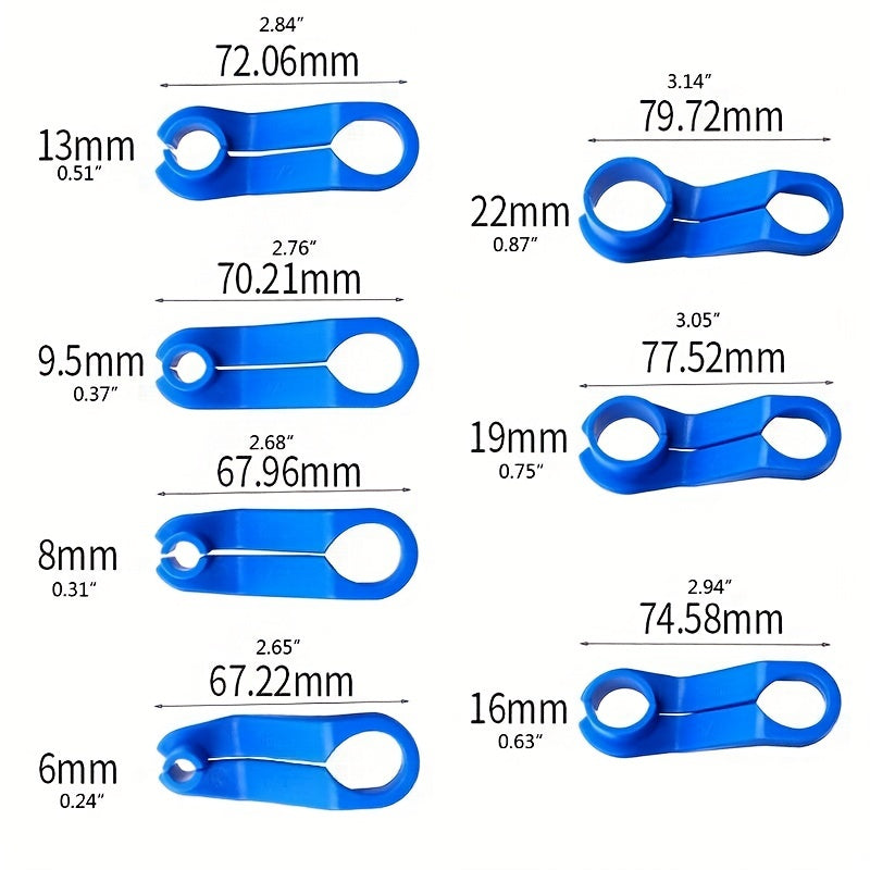 7-Piece Auto Fuel Line Disconnect Tool Set Transmission Oil Cooler Line Removal