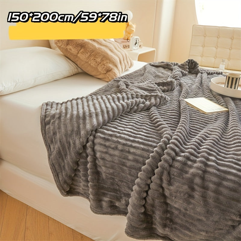 Manta de felpa ultra suave amarilla para sofá, cama y viaje, comodidad acogedora