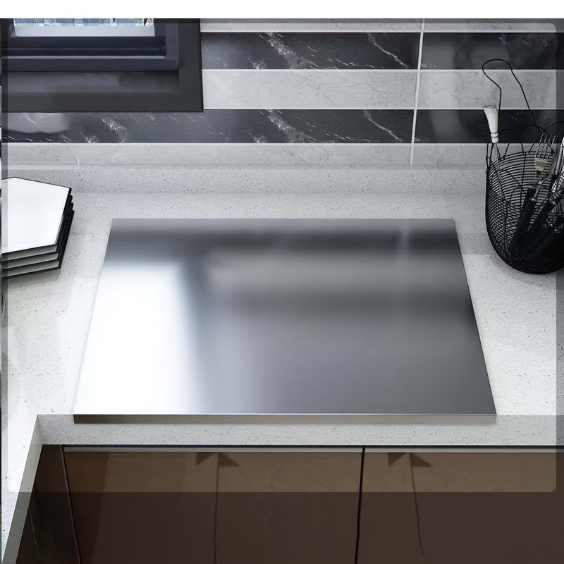 Tabla de cortar de cocina de acero inoxidable de doble cara y tamaño extra grande para frutas y masa