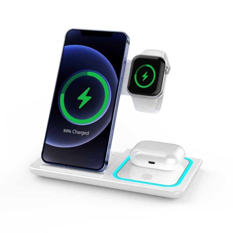 Wireless Charging Station for iPhone Apple Watch AirPods 3 2 Pro Foldable Fast Charger
