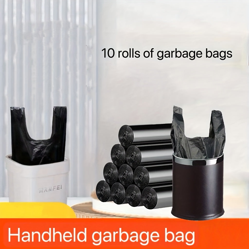 100-Pack Large Black Thick Polyethylene Trash Bags for Kitchen Bathroom and Living Room