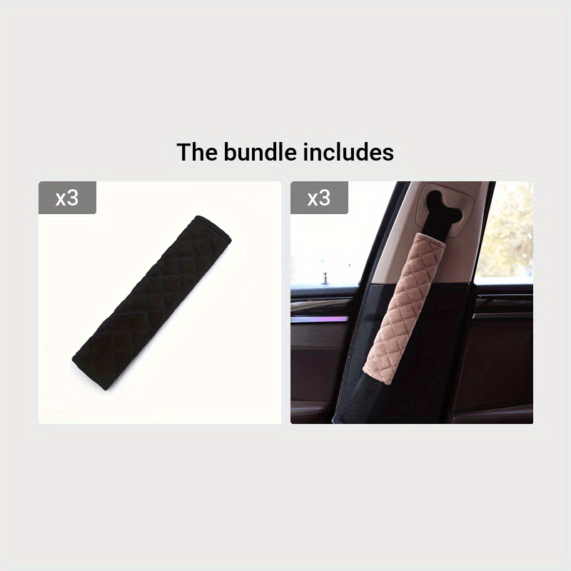 Car Seat Belt Shoulder Cover Plush Protector Embroidered Four Seasons