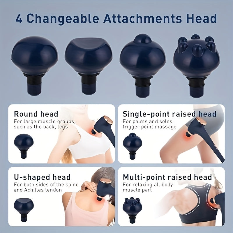 Handheld Electric Massager with 9 Intensity Levels 7 Modes USB Rechargeable Lithium Battery