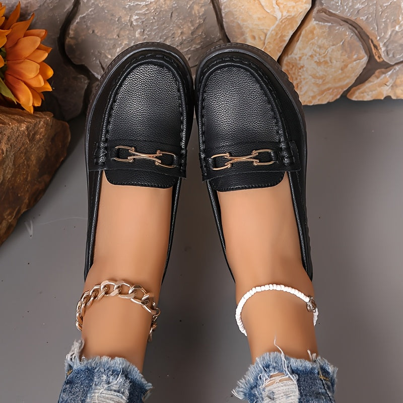 Women's Slip-On Loafers Synthetic Flat Shoes Non-Slip All-Season