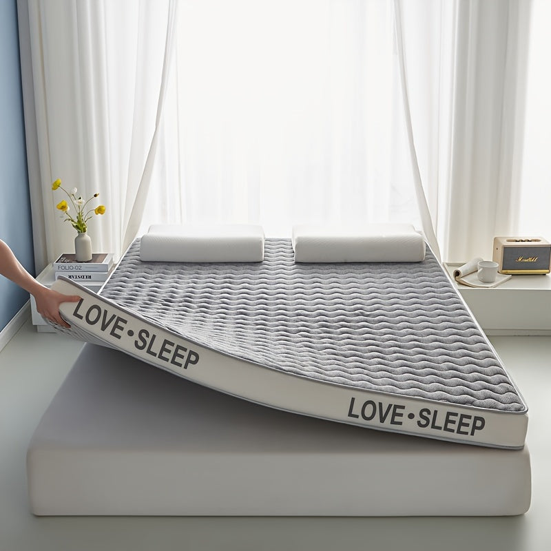 Memory Foam Mattress with Latex Topper 5cm Thick Hypoallergenic Breathable Firm Support for Dorm and Home