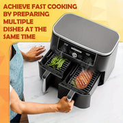 4-Donali Havo Qovurish Qurilmasi Aksesuarlar to'plami, Silikon mato va zanglamaydigan po'lat panjaralar bilan, Ikki Zonal Havo Qovurish Qurilmalari uchun