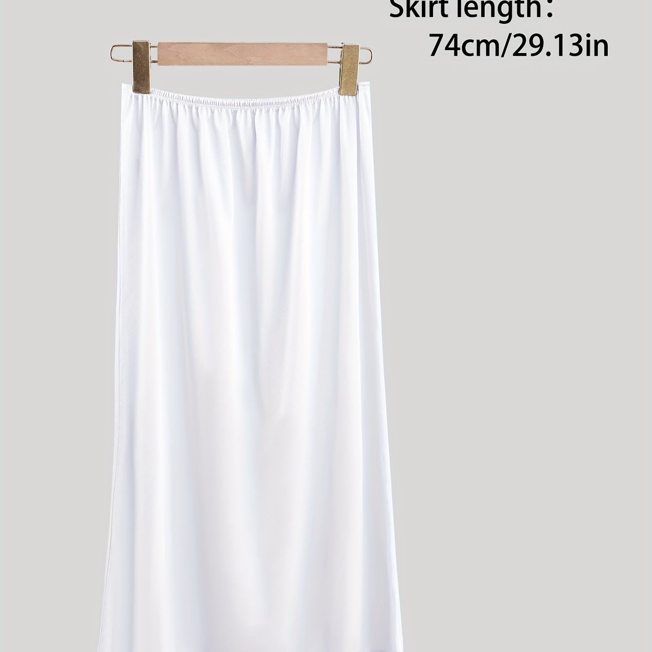 Plus Size Lace Petticoat Skirt Casual Mid-Length Polyester Elastane Solid Color