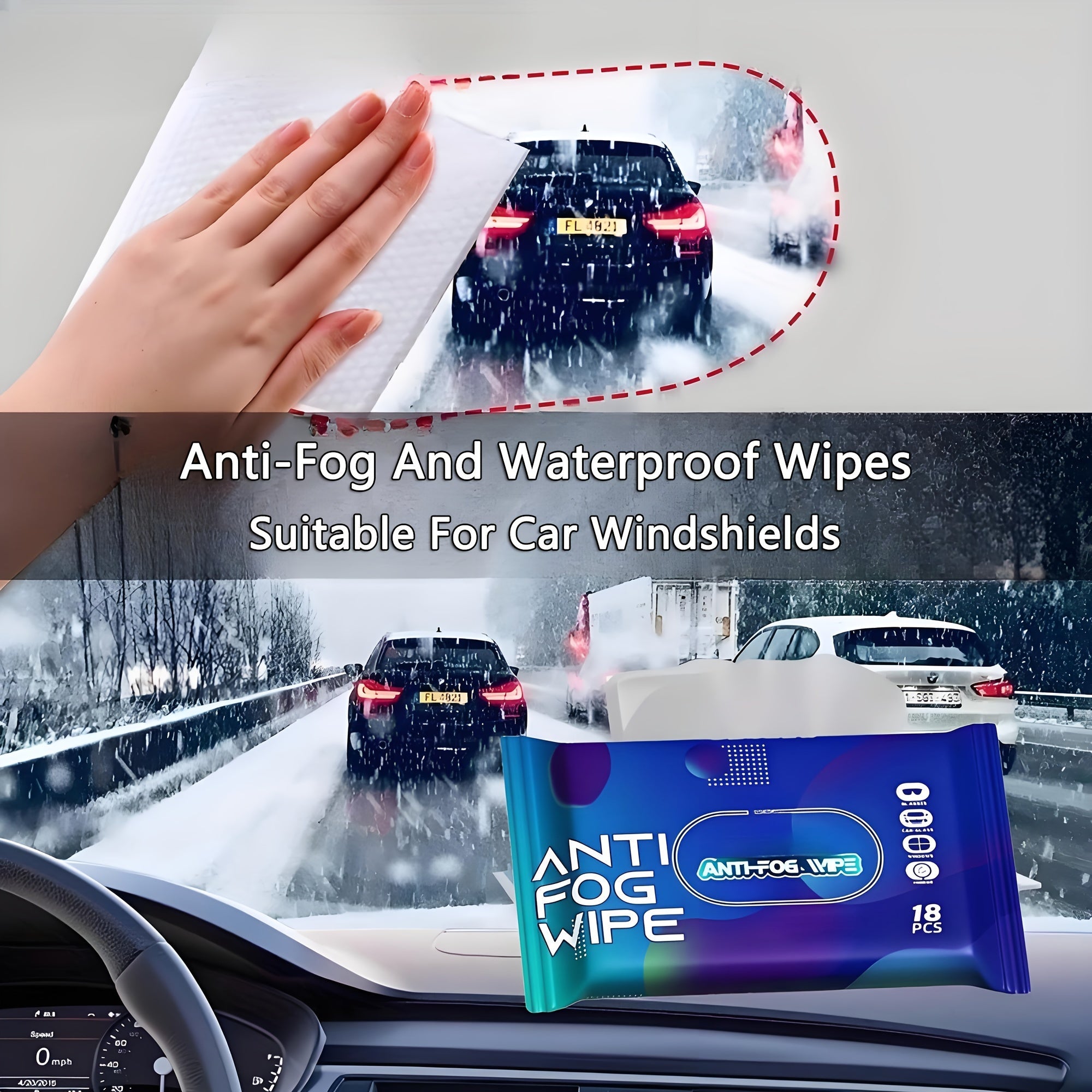 18 ta Anti-fog Wipes to'plamini oling, ular ko'zni tozalash va avtomobil oynalarini tozalash uchun qulay bo'lgan ko'p funksiyali to'qilmagan bitta varaqdan tayyorlangan. Ushbu tozalovchilar portativ, qulay va bitta tozalash yechimini taqdim etadi.