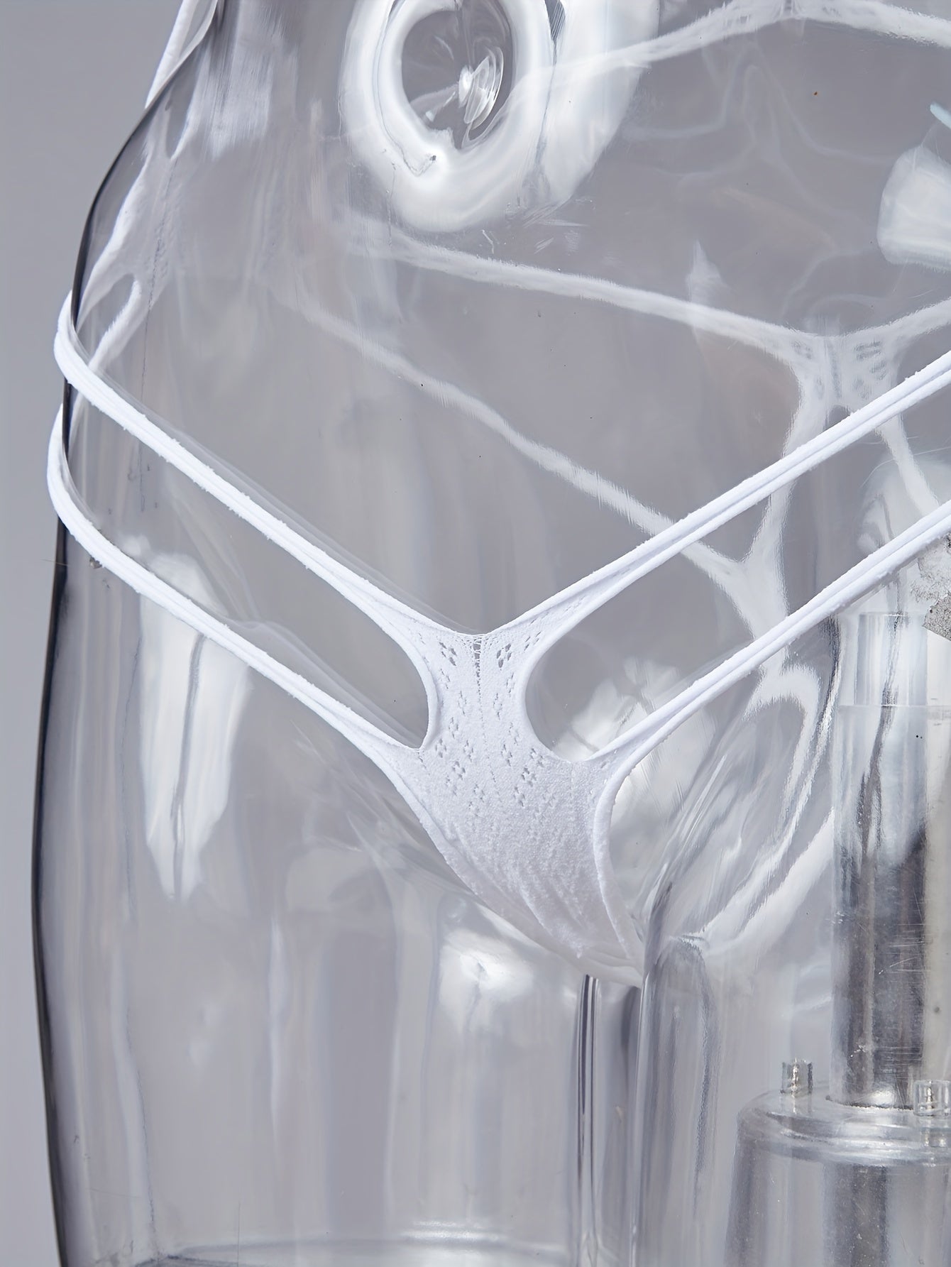 Women's Black Lace Bodysuit with Semi-Sheer Hollow Out and Cross Grid Pattern